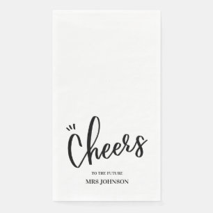 Serviette En Papier Salutations minimalistes à l'avenir Fête des marié