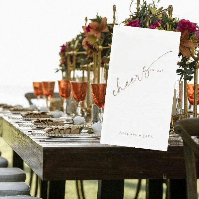 Serviette En Papier Salutations personnalisées pour nous Mariage servi (Créateur téléchargé)