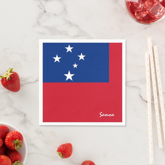 Serviette En Papier Samoa & Samoan Flag fête mode / fans sportifs (En situation)