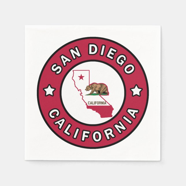 Serviette En Papier San Diego Californie (Devant)
