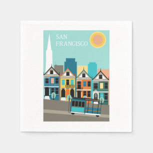 Serviette En Papier San Francisco Pretty Art