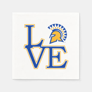 Serviette En Papier San Jose State Love