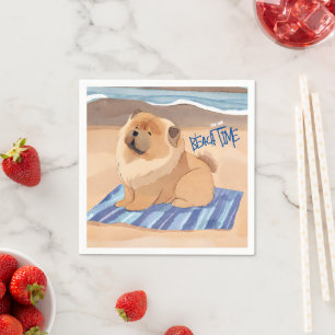 Serviette En Papier SAND N'SEA Red Chow Chow chien