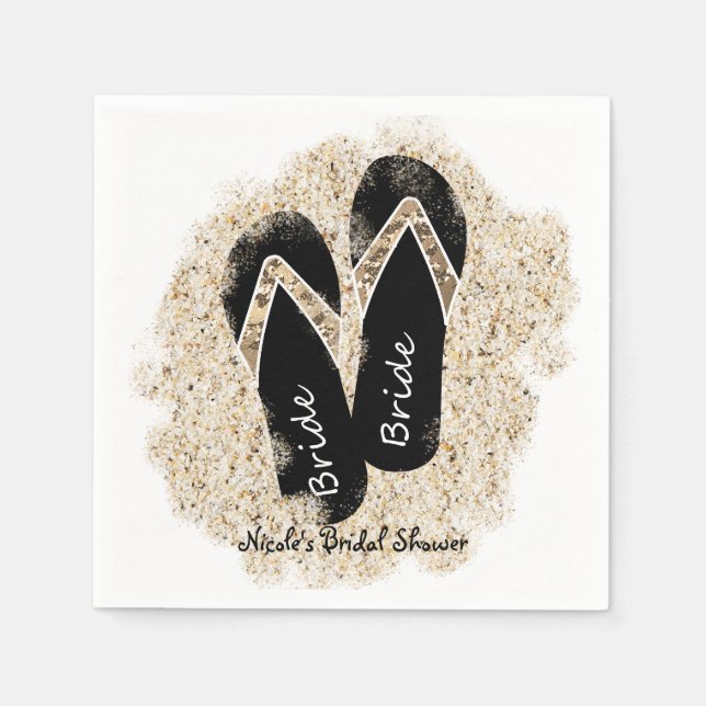 Serviette En Papier Sandales Bride Flip Flop Été Plage Mariage (Devant)