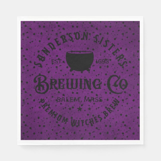 Serviette En Papier Sanderson Sisters Brewing Company (Devant)