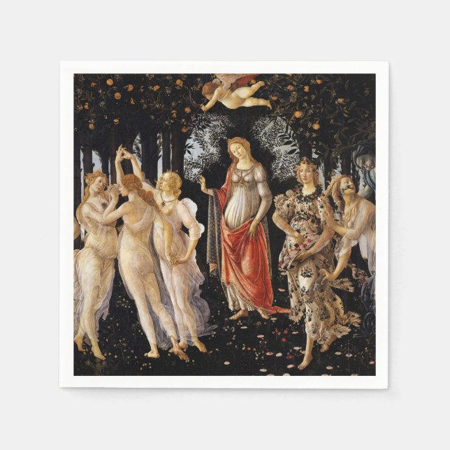 Serviette En Papier Sandro Botticelli - La Primavera (Devant)