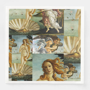 Serviette En Papier Sandro Botticelli "The Birth of Venus - collage"