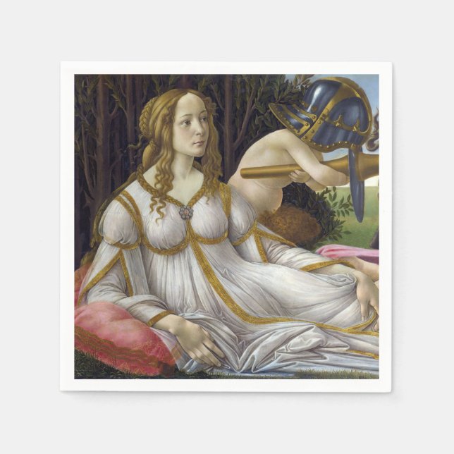 Serviette En Papier Sandro Botticelli - Vénus et Mars (Devant)