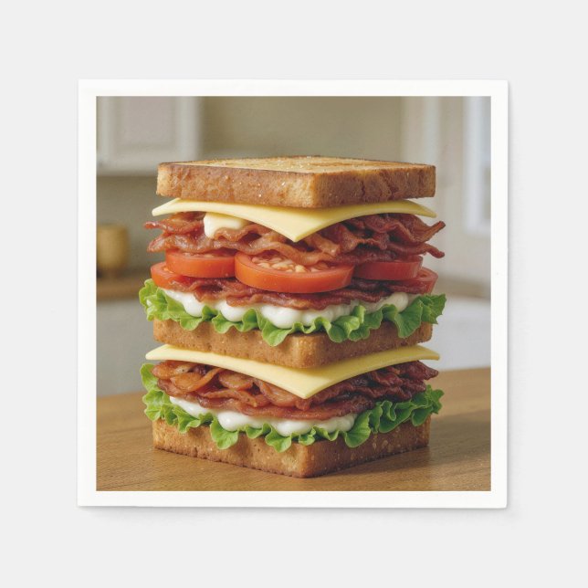 Serviette En Papier Sandwich B.L.T. gourmet (Devant)
