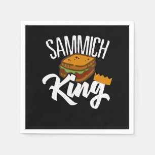 Serviette En Papier Sandwich King   amateur de nourriture   cuisine ca