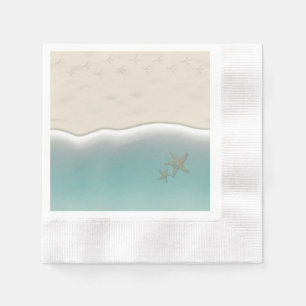 Serviette En Papier Sandy Beach Bird Empreintes Papier Cocktail Servie