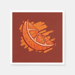 Serviette En Papier Sang Motif de fruits orange