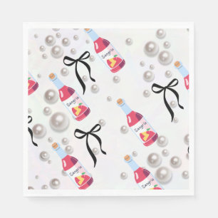 Serviette En Papier Sangria, Perles, Vaches