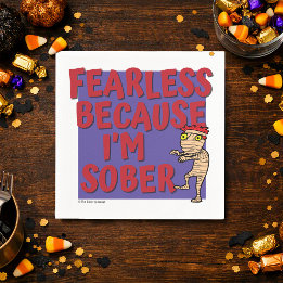 Serviette En Papier Sans peur parce que je suis sobre | Fête d'Hallowe