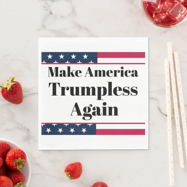Serviette en papier sans Trump (En situation)