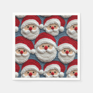 Serviette En Papier Santa Claus crochet motif