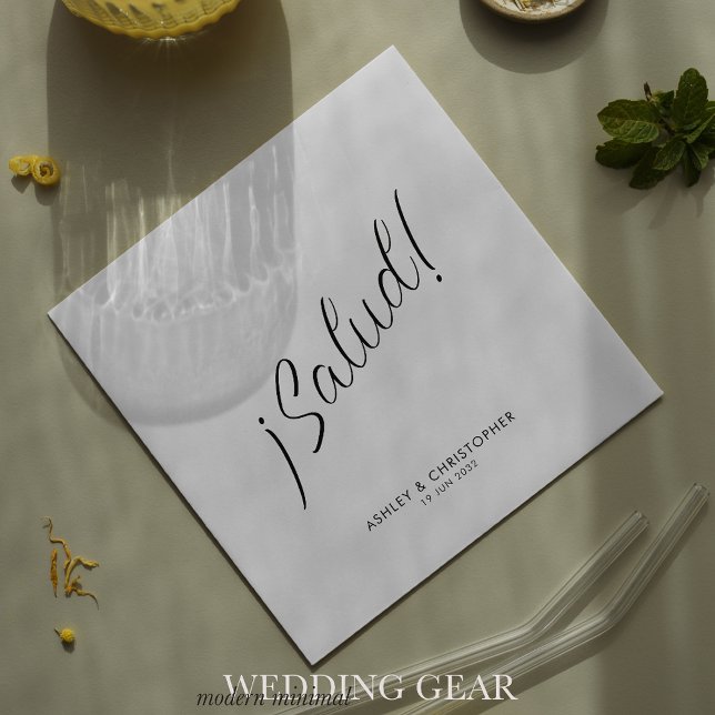 Serviette En Papier ¡Santé ! Cocktail minimal pour toutes les occasion (Créateur téléchargé)