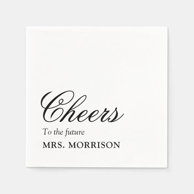 Serviette En Papier Santé future Mme Cocktail de Fête de Mariage (Devant)