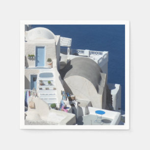 Serviette En Papier Santorini, Grèce