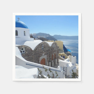 Serviette En Papier Santorini, Grèce