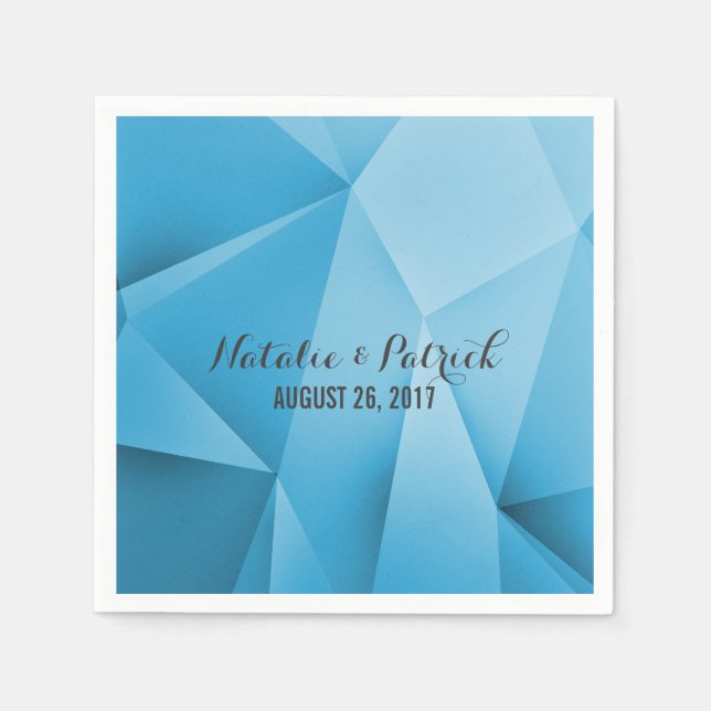Serviette En Papier Sapphire Bijoux tons Mariage Papier Napkins (Devant)