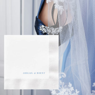 Serviette En Papier Sapphire Bleu Mariage personnalisé