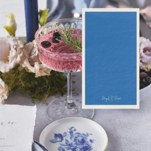 Serviette En Papier Sapphire Blue Mariage personnalisé