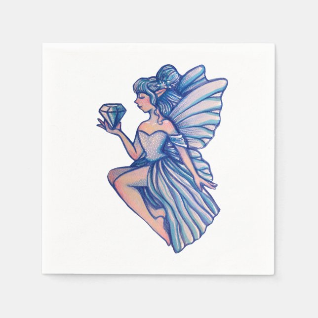 Serviette En Papier Sapphire Fairy (Devant)