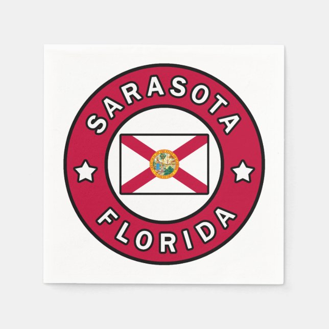 Serviette En Papier Sarasota Floride (Devant)
