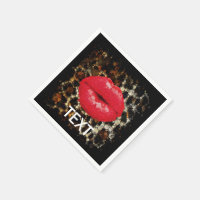 Sassy Lips Poster de animal Party Napkin