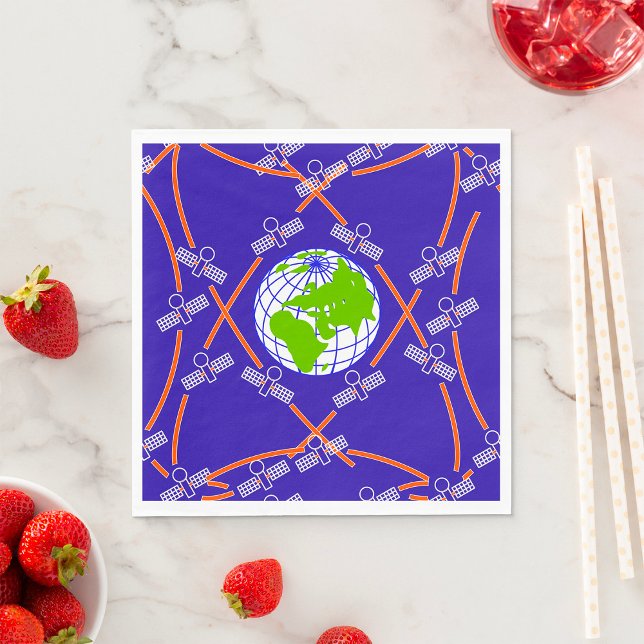 Serviette En Papier Satellites en orbite autour de la Terre (Créateur téléchargé)