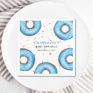 Serviette En Papier Saupoudrer Bleu Donut