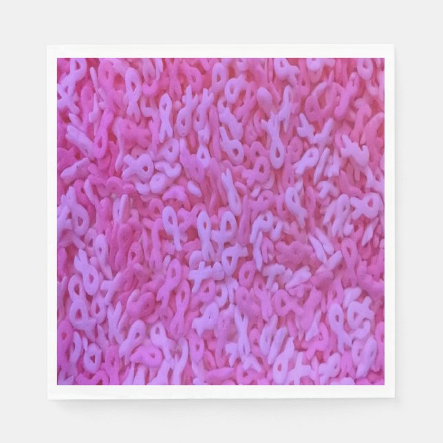 Serviette En Papier Saupoudrer de ruban rose (Devant)