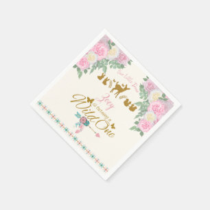 Serviette En Papier Sauvage - premier anniversaire