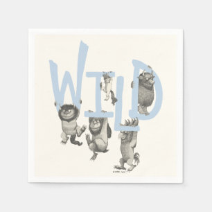 Serviette En Papier SAUVAGE Wild Things et Max - Bleu