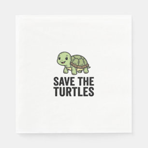 Serviette En Papier Sauver Les Tortues Vintage Tortue Conservation T-S