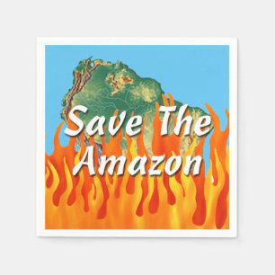 Serviette En Papier Sauvez l'Amazonie