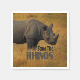 Serviette En Papier Sauvez Les Rhinos