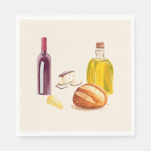 Serviette En Papier Saveurs méditerranéennes (Devant)