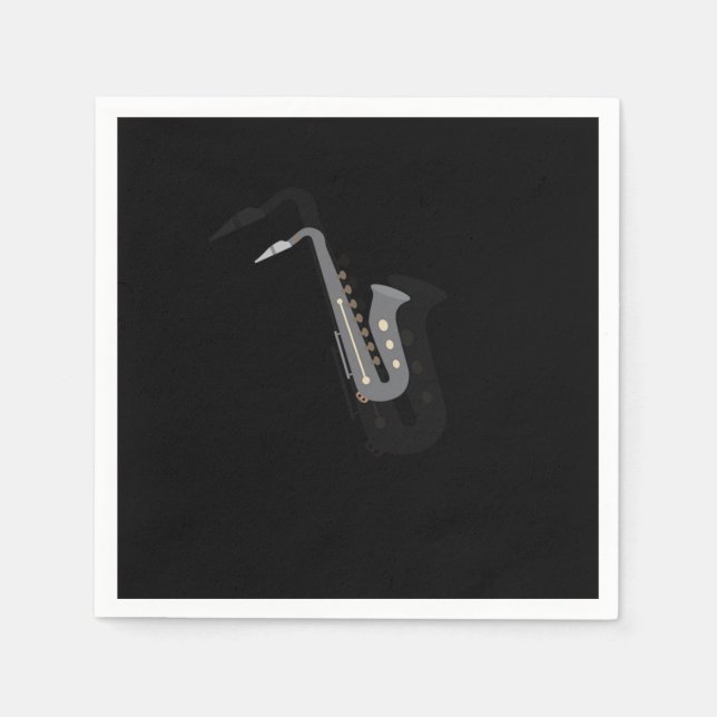 Serviette En Papier Saxophone Awesome Instruments de musique Woodwind  (Devant)