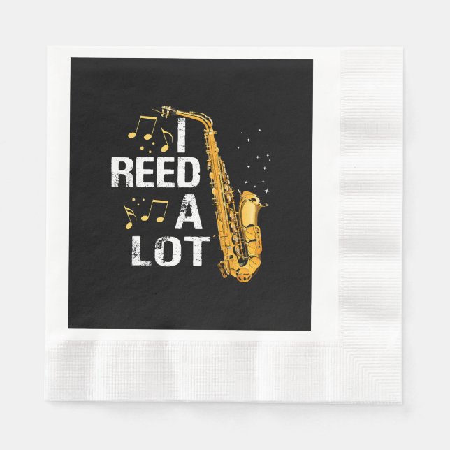 Serviette En Papier Saxophone drôle (Devant)