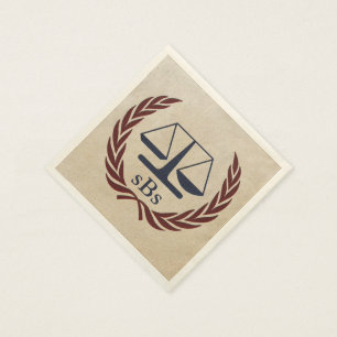 Serviette En Papier Scales de justice Cadeaux d'avocat personnalisé