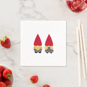Serviette En Papier Scandinave Nisse Tomte Gnome