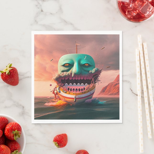 Serviette En Papier Scary (En situation)