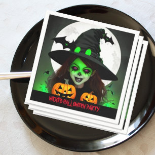Serviette En Papier Scary Wicked Witch Halloween Party