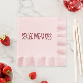 Serviette En Papier scellé avec des citations d'amour de baiser