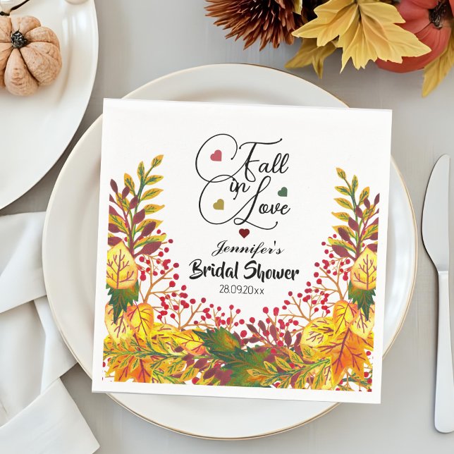 Serviette En Papier Scénario de Mariage "Tomber en Amour" (Créateur téléchargé)