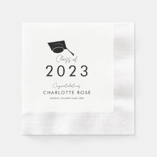 Serviette En Papier Scénario de remise des diplômes 2026 Nom du diplôm