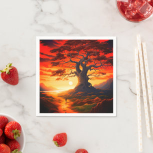 Serviette En Papier Scène artistique