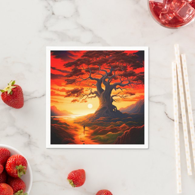 Serviette En Papier Scène artistique (En situation)